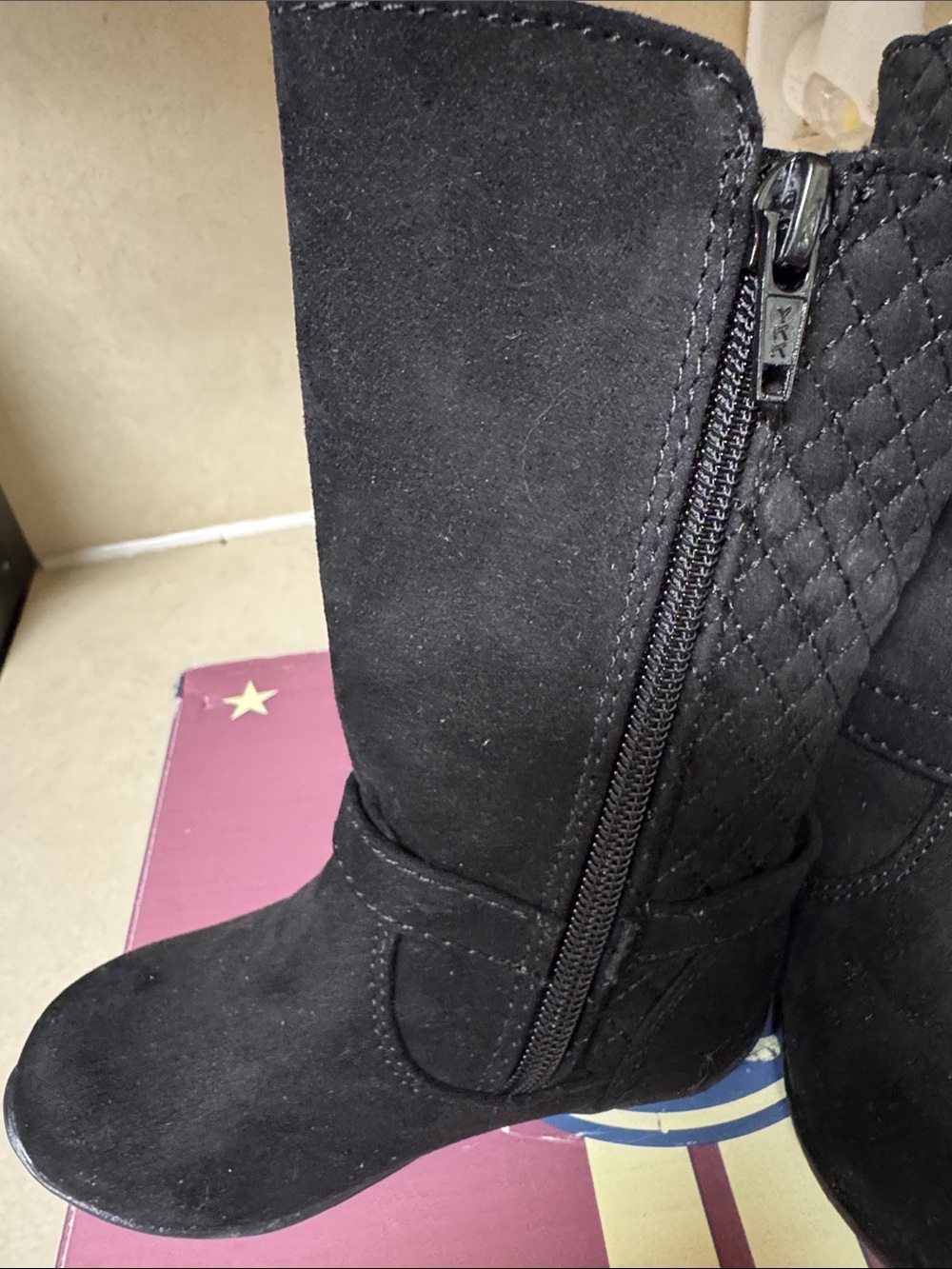 Austin Trading Co Toddler Girls Faux Suede Boot - Black - Picture 3 of 7